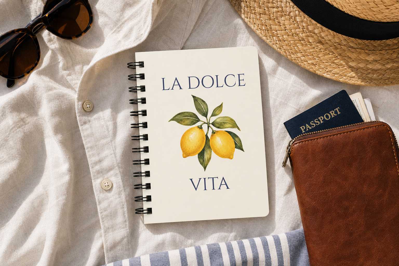 La Dolce Vita Lemon Italian Notebook