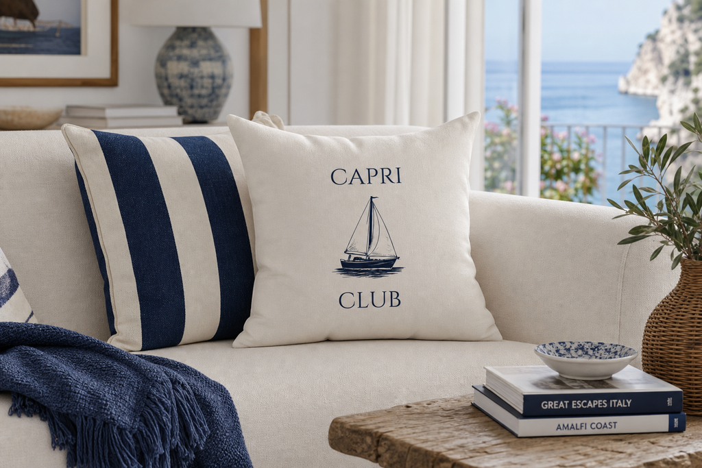 Capri Club Nautical Striped Pillow