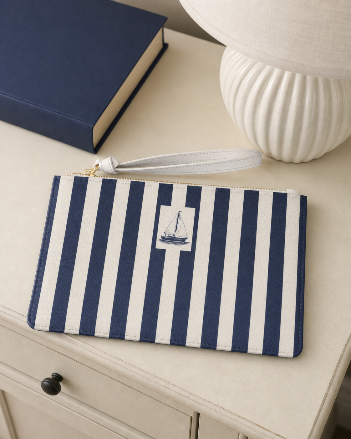 Luxury Sailboat Vegan Leather Clutch - Capri Club