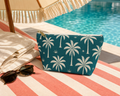 Teal Palm Cosmetic Travel Pouch - French Riviera
