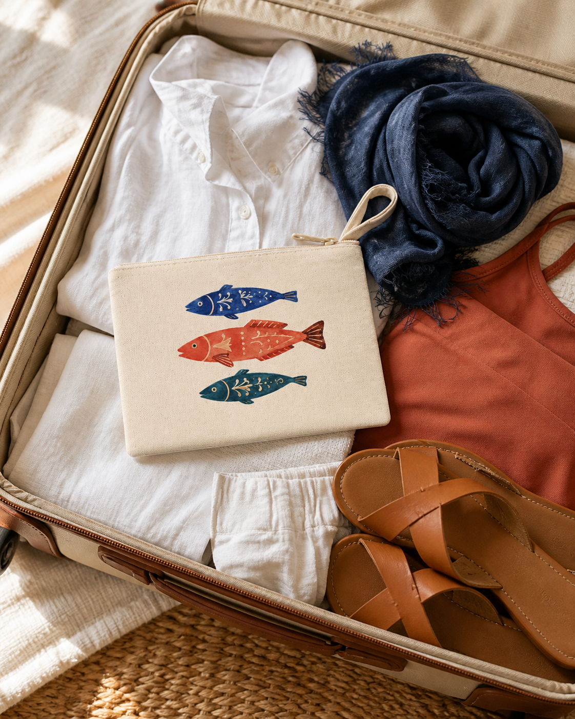 Painted Fish Costa Brava Travel Pouch