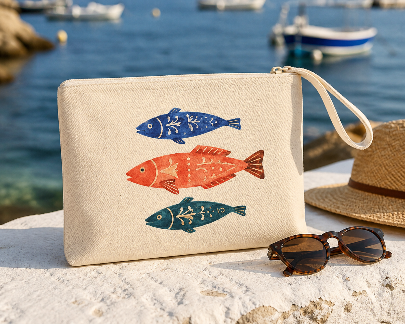 Painted Fish Costa Brava Travel Pouch