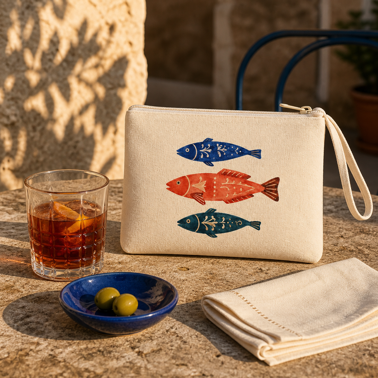 Painted Fish Costa Brava Travel Pouch