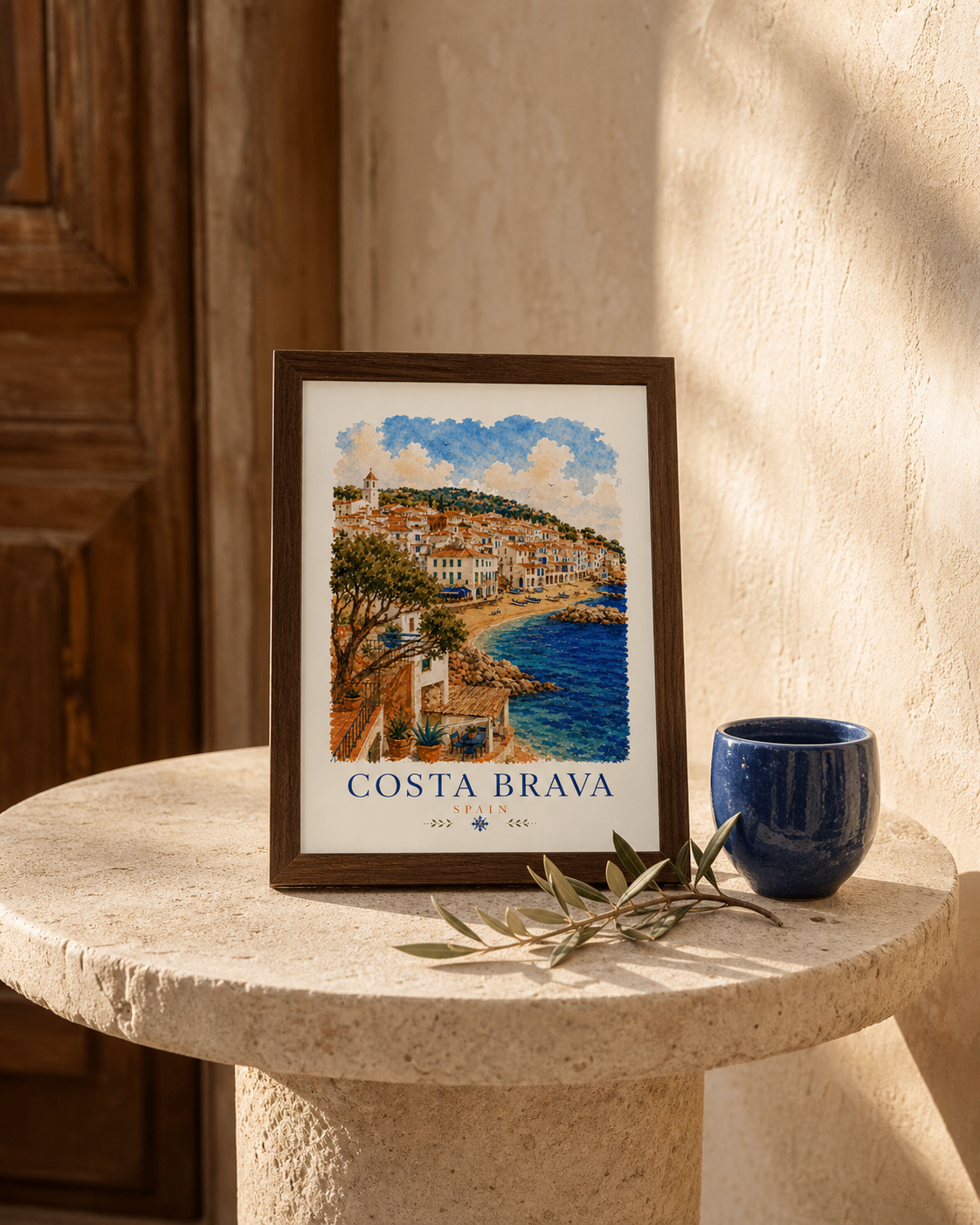 Costa Brava Spain Coastal Print Poster | Vintage Travel Wall Art