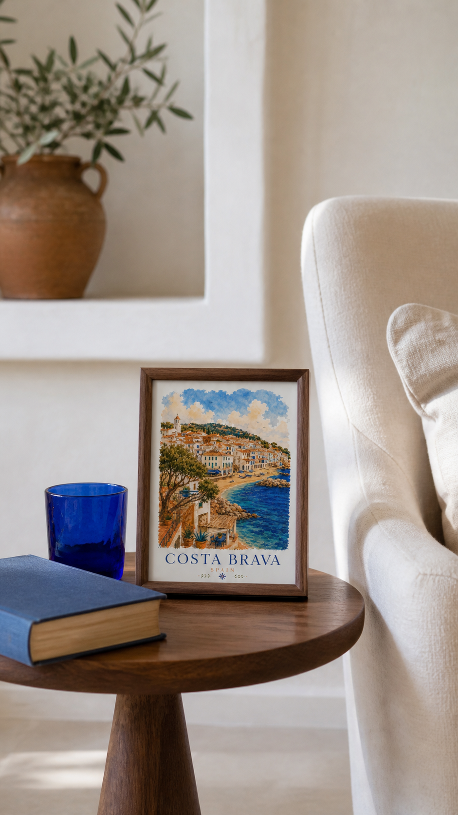 Costa Brava Spain Coastal Print Poster | Vintage Travel Wall Art