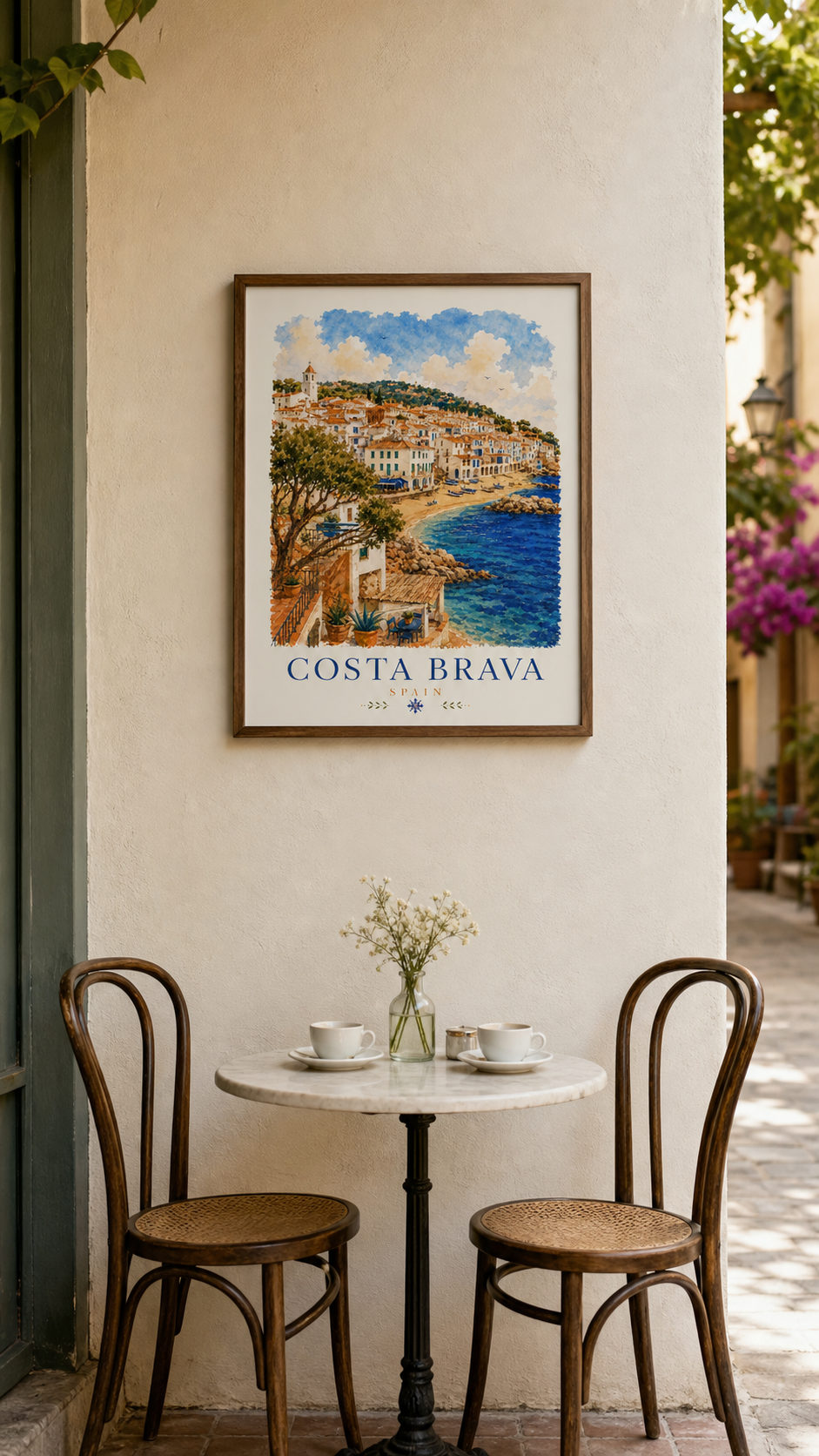 Costa Brava Spain Coastal Print Poster | Vintage Travel Wall Art