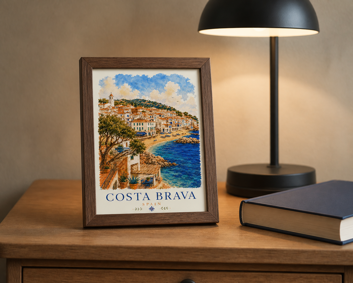 Costa Brava Spain Coastal Print Poster | Vintage Travel Wall Art