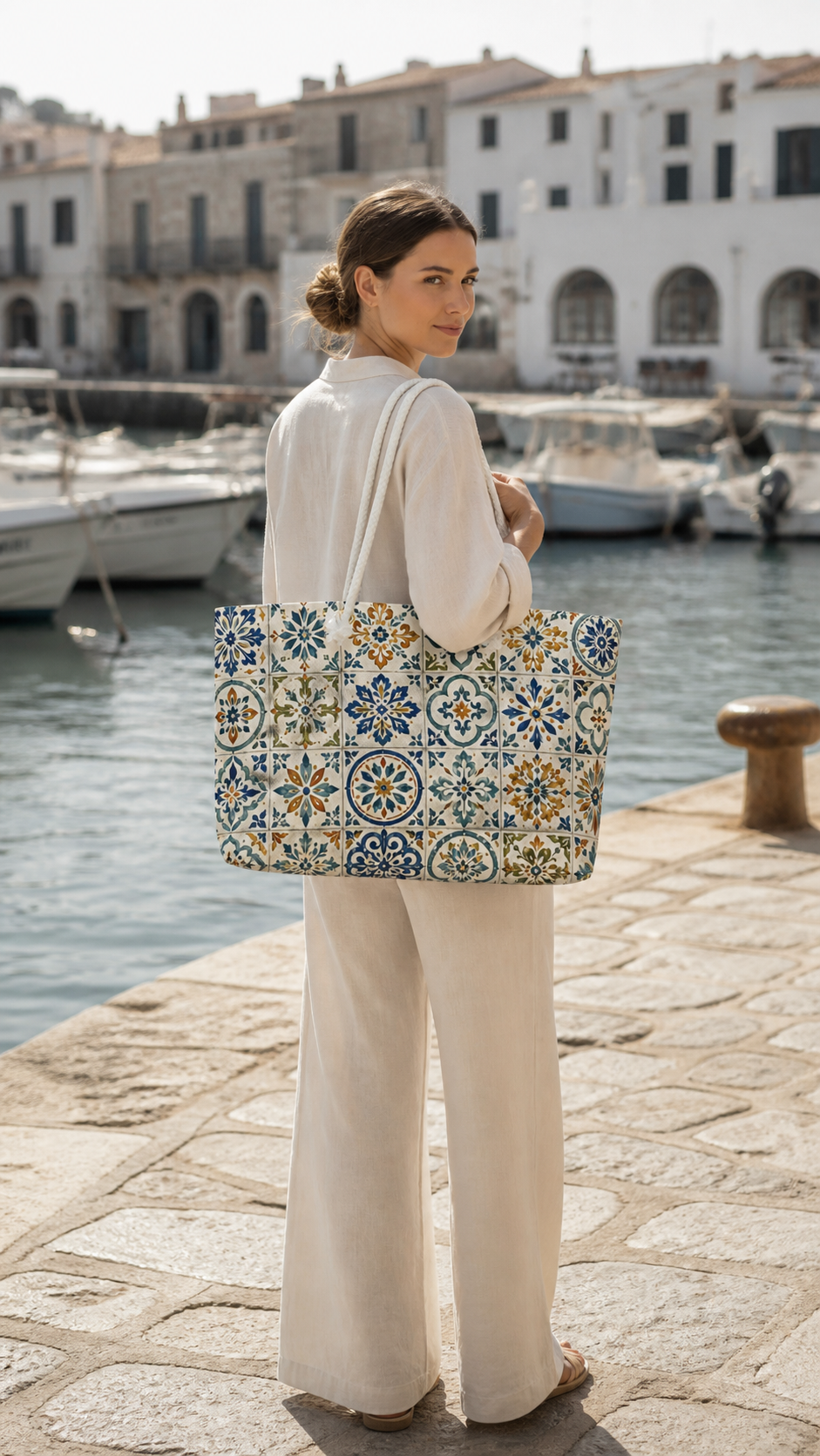 Costa Brava Boho Tile Weekender Bag