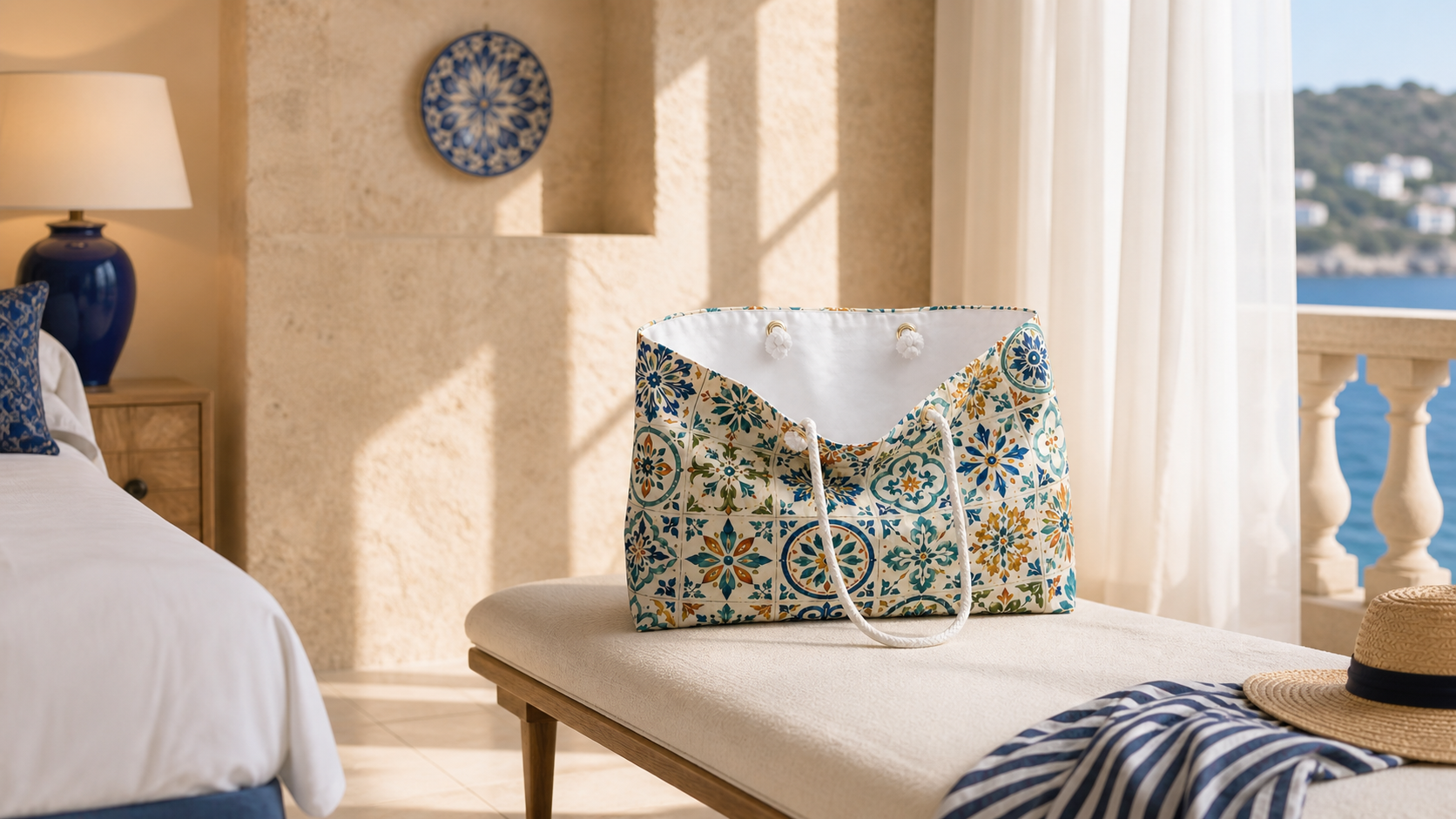 Costa Brava Boho Tile Weekender Bag
