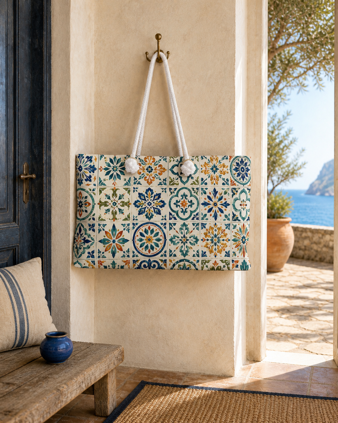 Costa Brava Boho Tile Weekender Bag