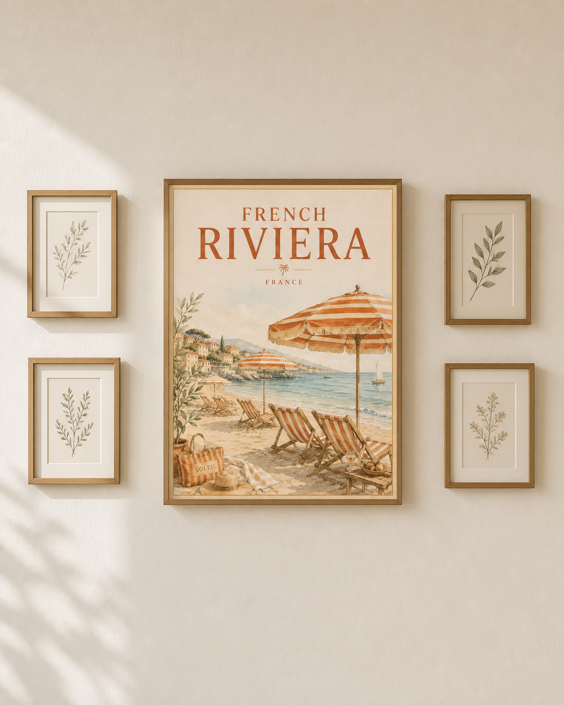 French Riviera Vintage Travel Poster