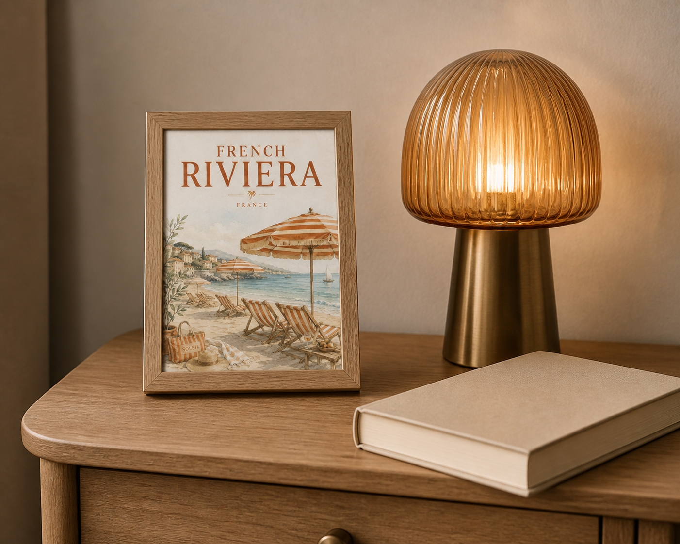 French Riviera Vintage Travel Poster