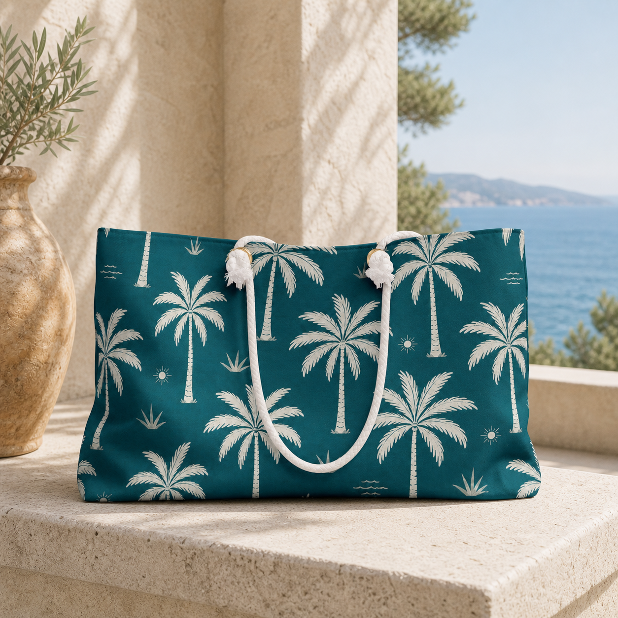 Teal Palm Weekender Bag