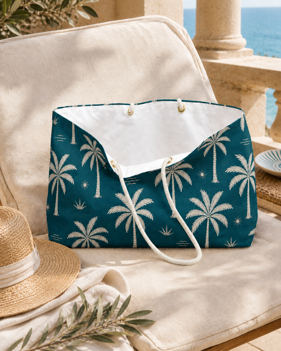 Teal Palm Weekender Bag