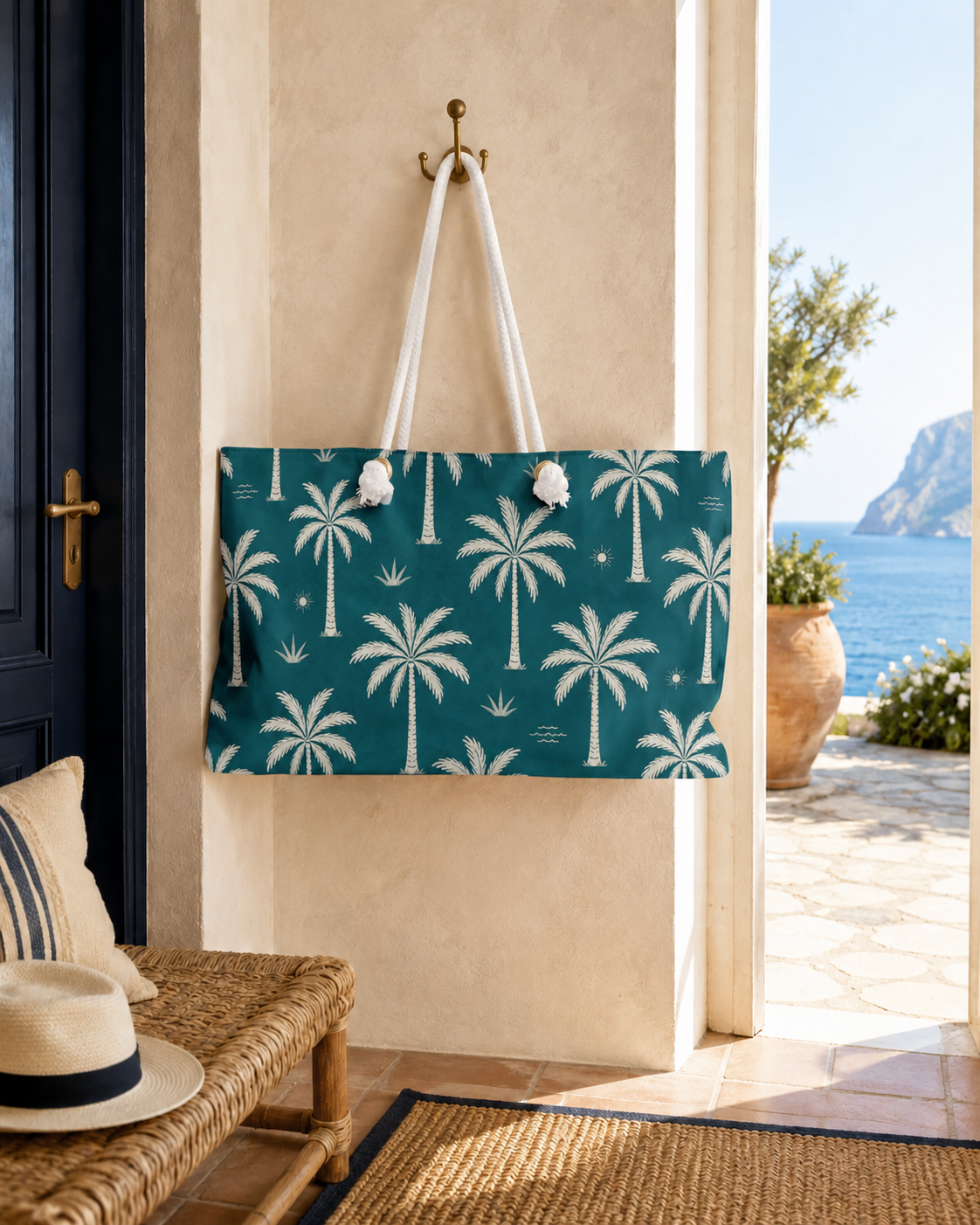 Teal Palm Weekender Bag