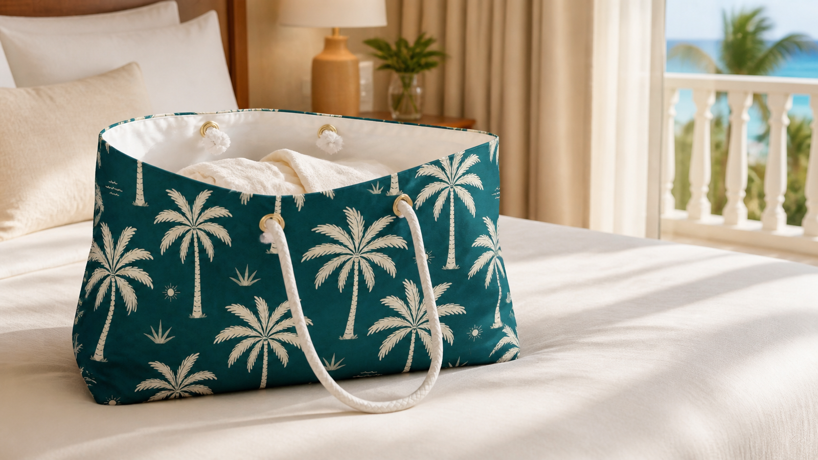 Teal Palm Weekender Bag