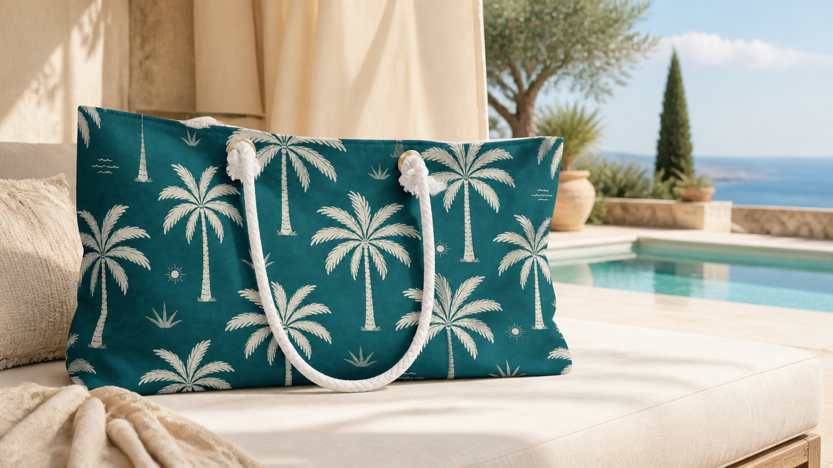 Teal Palm Weekender Bag