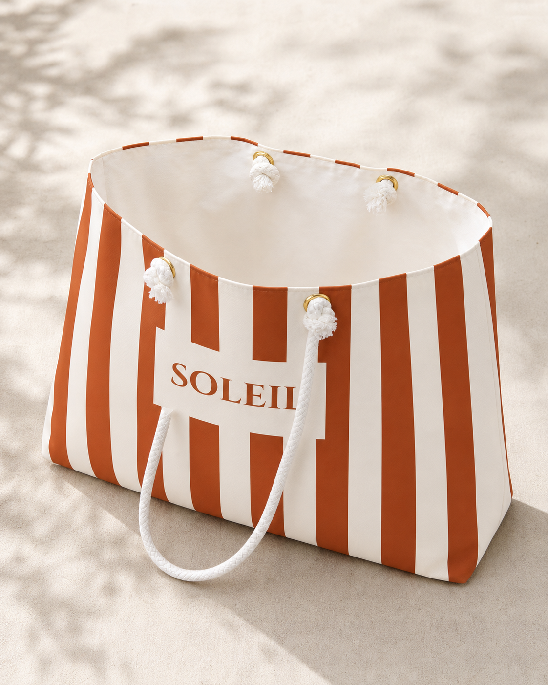 Soleil Orange Striped Weekender Tote Bag