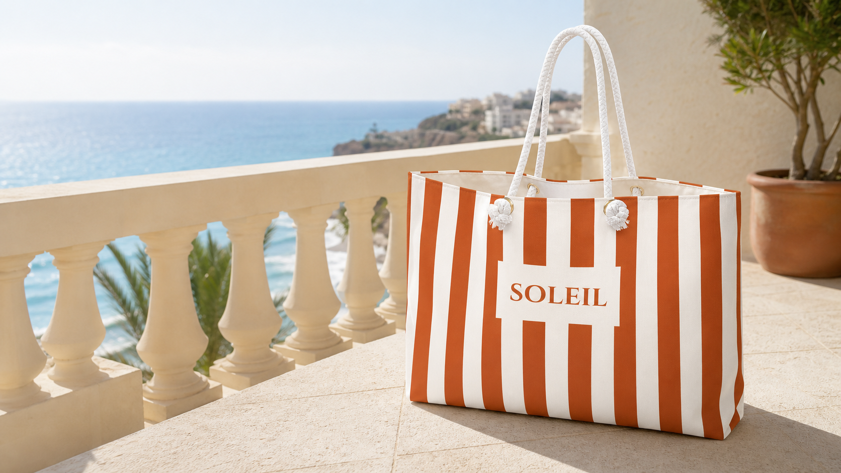 Soleil Orange Striped Weekender Tote Bag