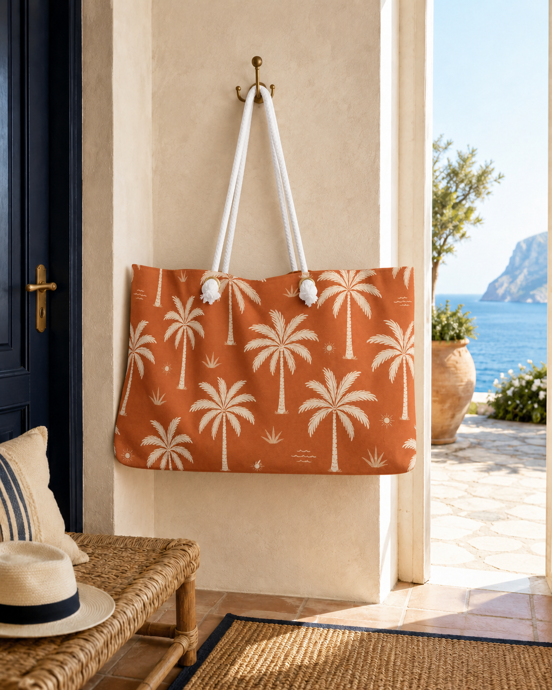 Terracotta Palm Weekender Bag