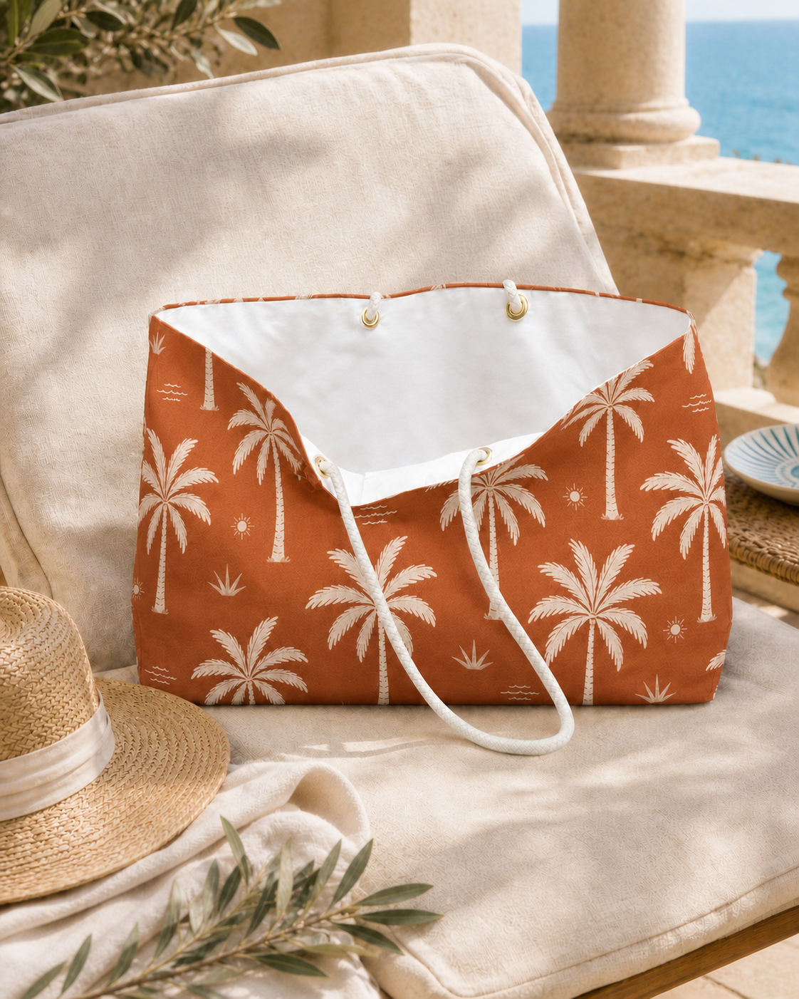 Terracotta Palm Weekender Bag