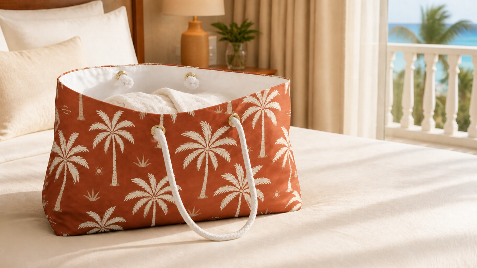 Terracotta Palm Weekender Bag