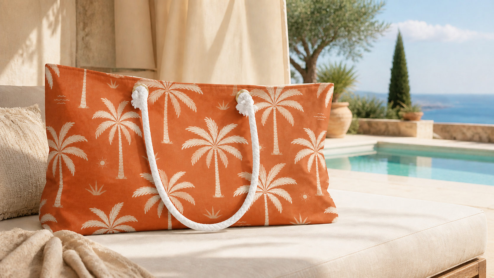 Terracotta Palm Weekender Bag