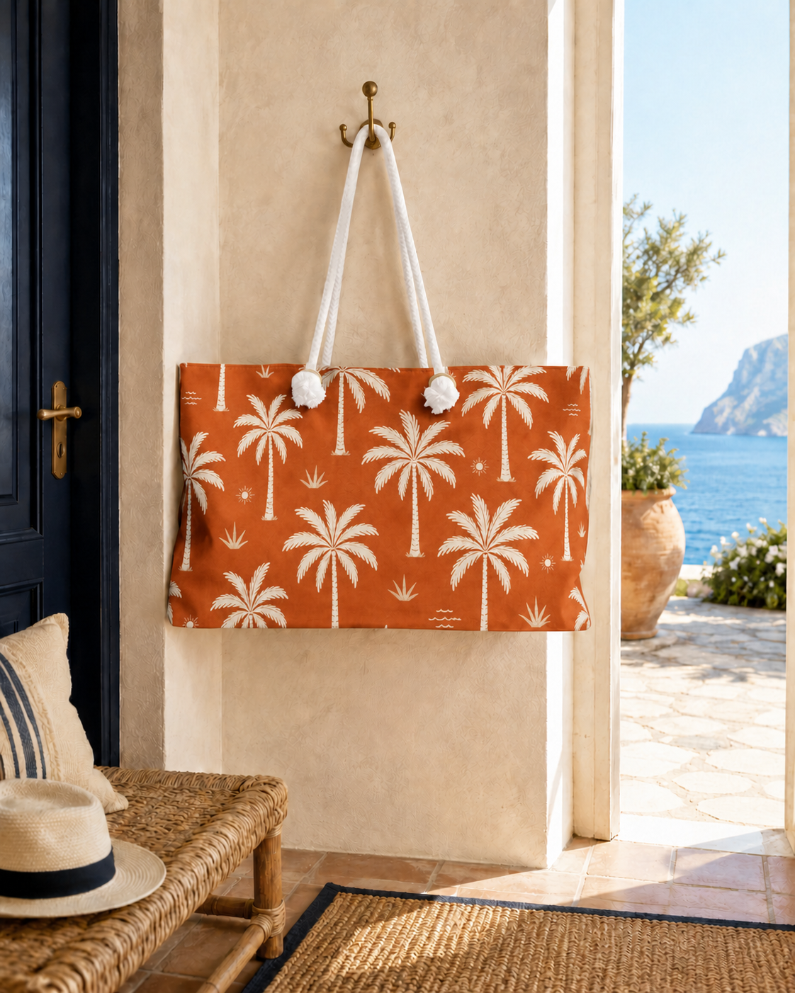 Terracotta Palm Weekender Bag