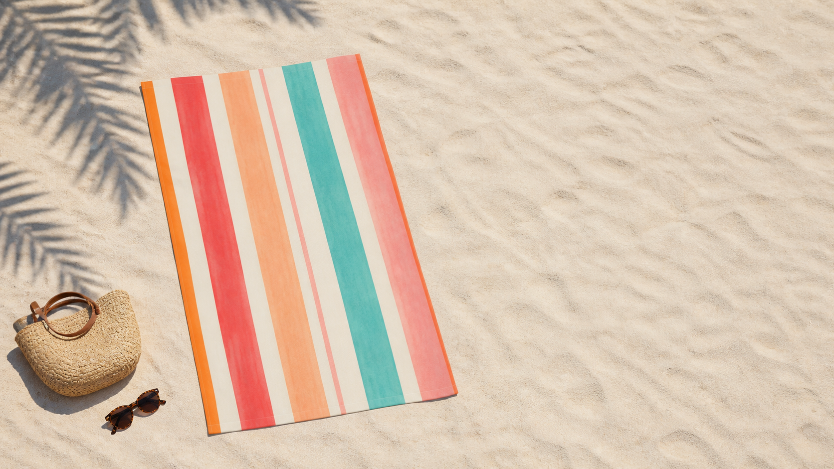 Saint-Tropez Striped Retro Beach Towel