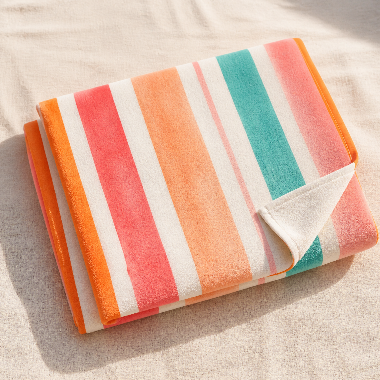 Saint-Tropez Striped Retro Beach Towel