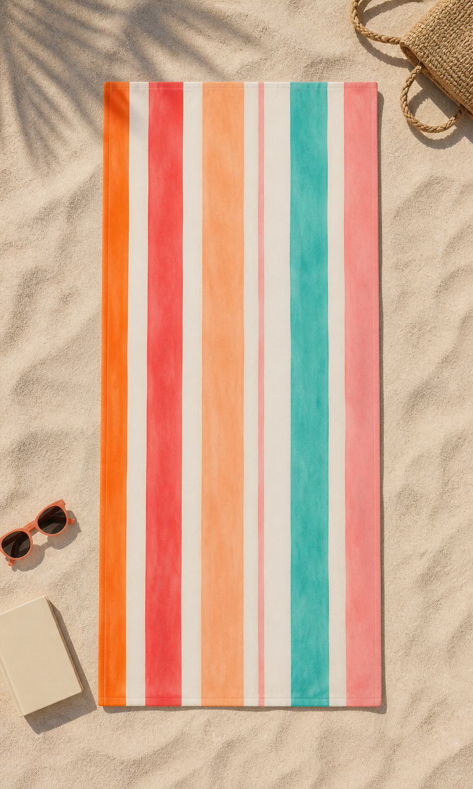 Saint-Tropez Striped Retro Beach Towel