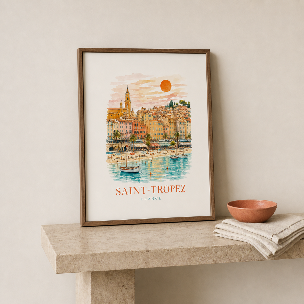 Saint-Tropez French Riviera Travel Print