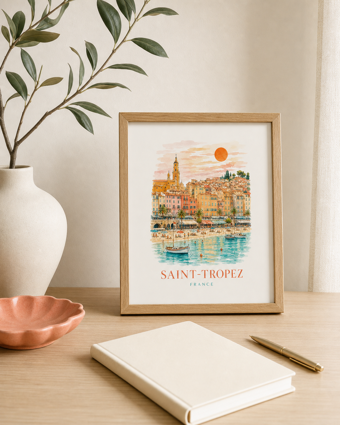 Saint-Tropez French Riviera Travel Print