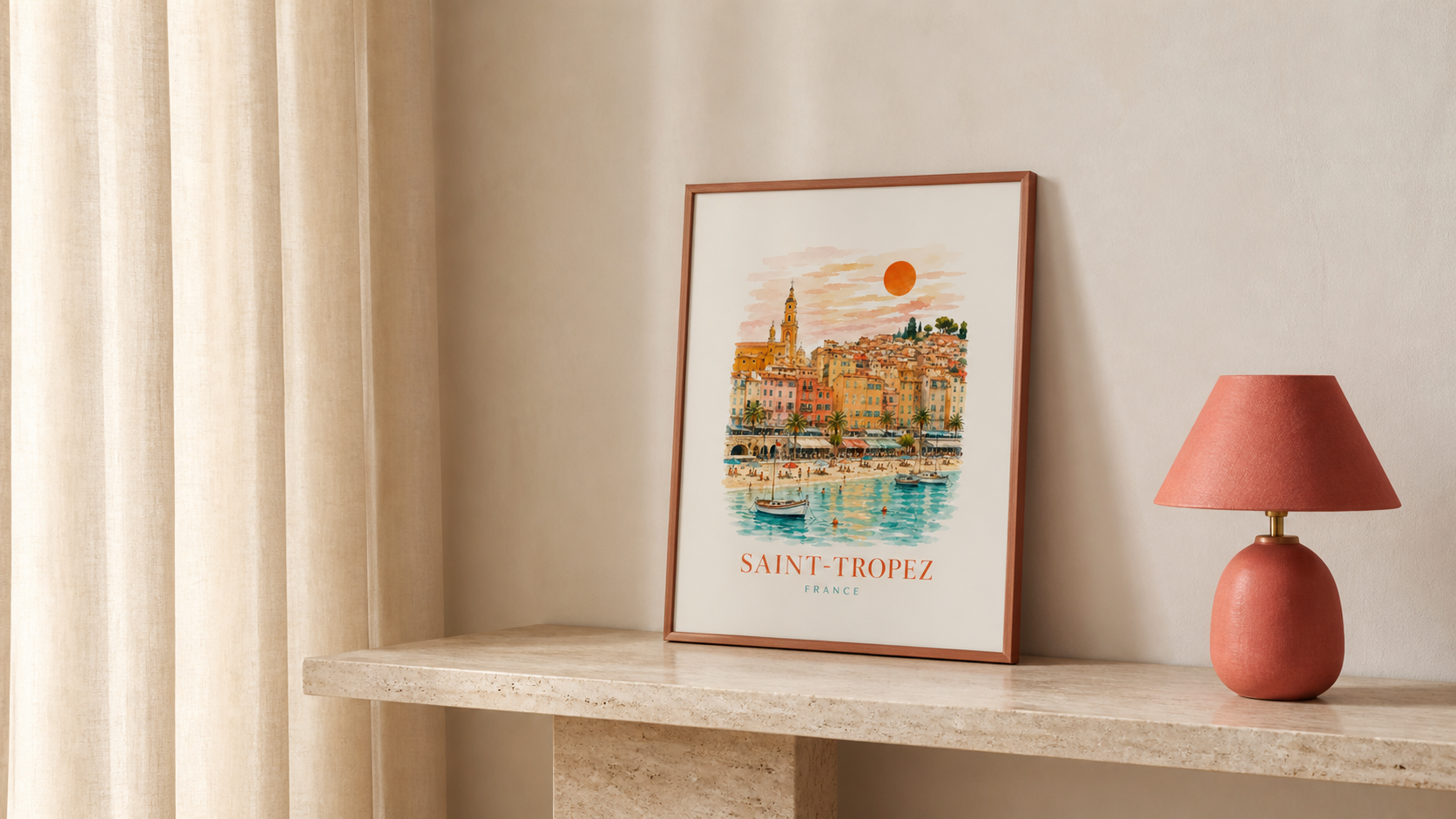 Saint-Tropez French Riviera Travel Print