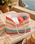 Saint-Tropez Pastel Striped Weekender Tote