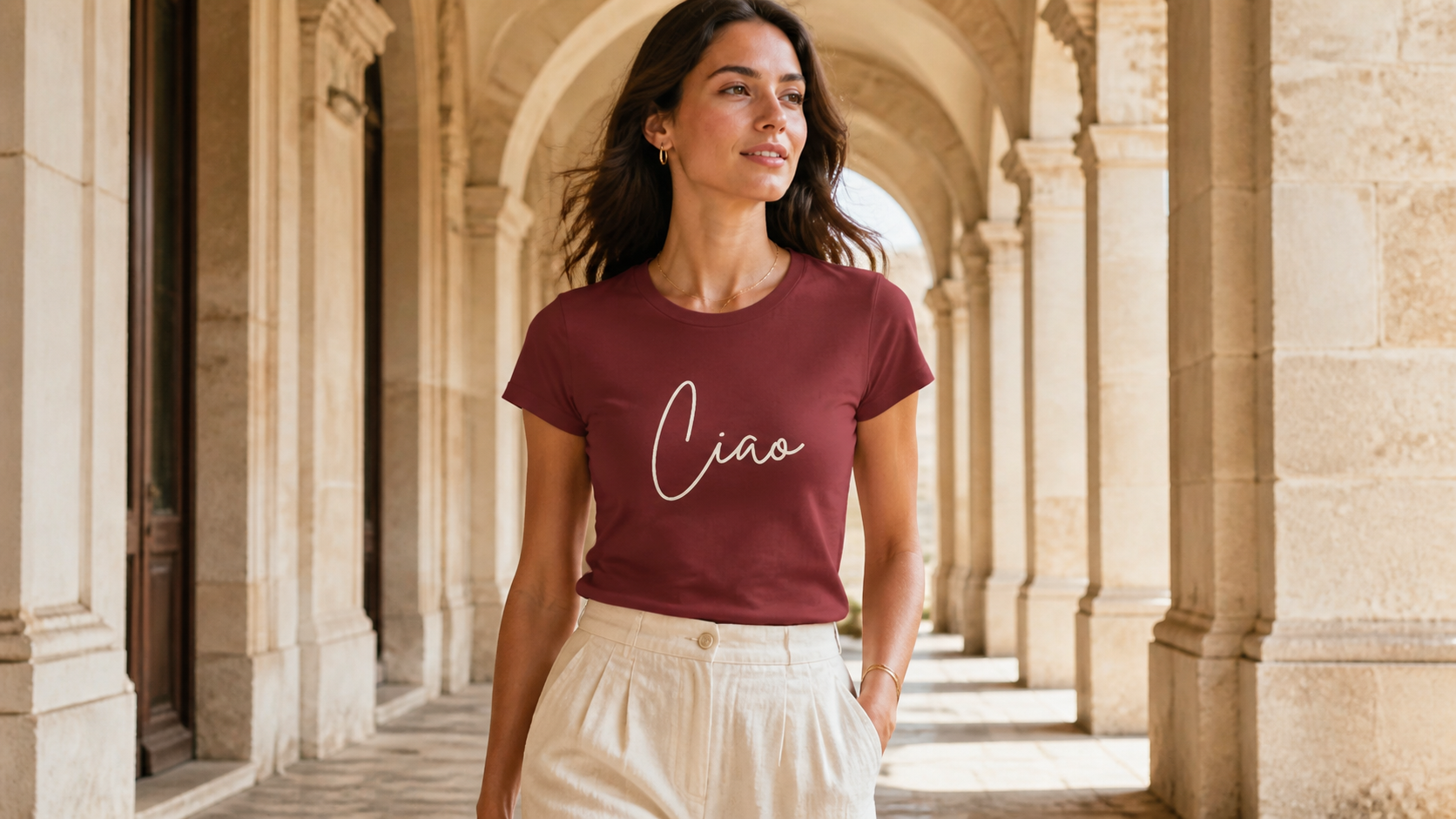 "Ciao" Script Italian Luxury Tee Shirt