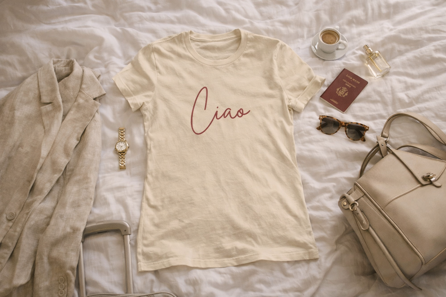 "Ciao" Script Italian Luxury Tee Shirt