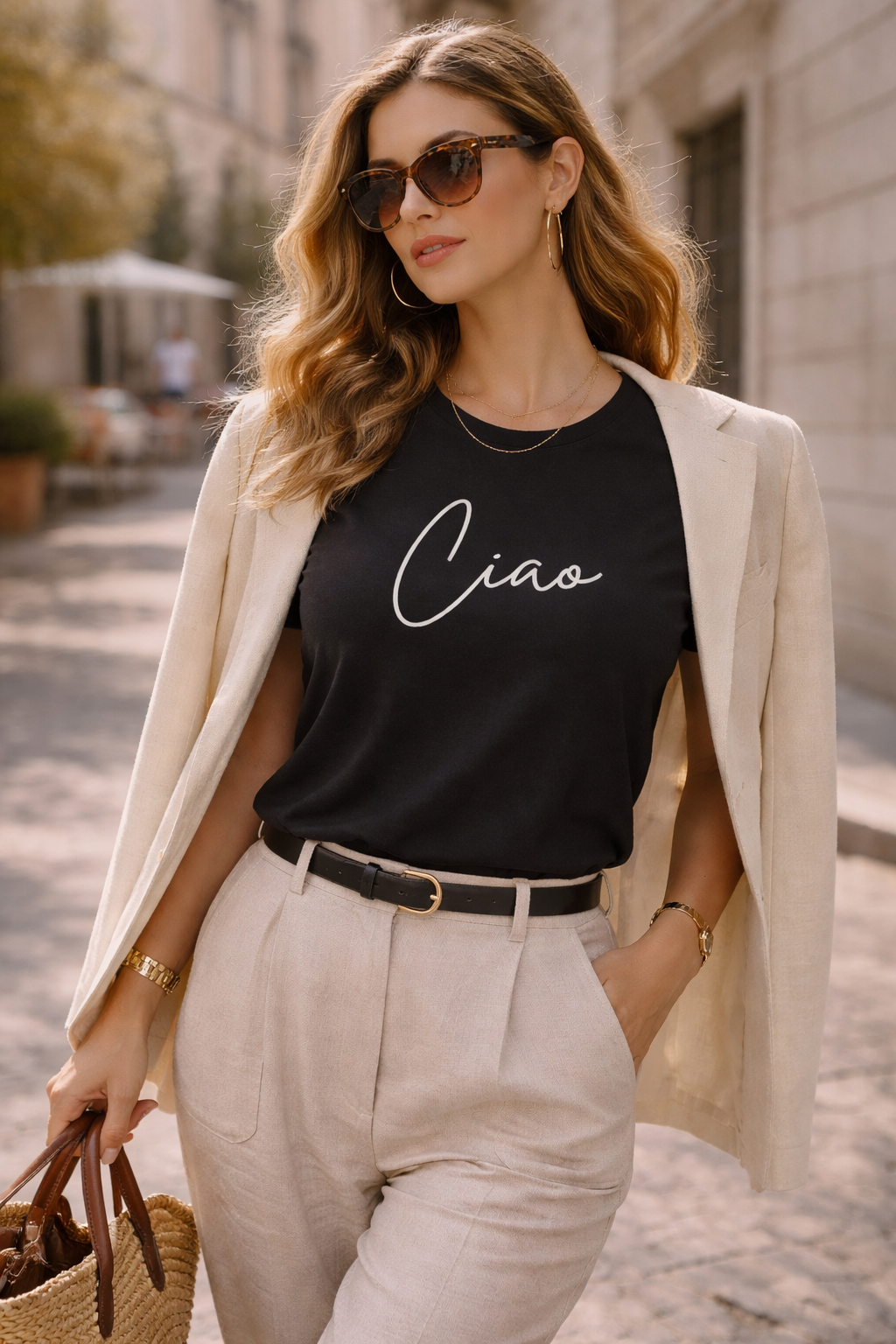 "Ciao" Script Italian Luxury Tee Shirt