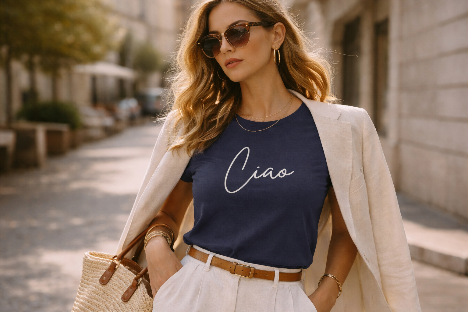 "Ciao" Script Italian Luxury Tee Shirt