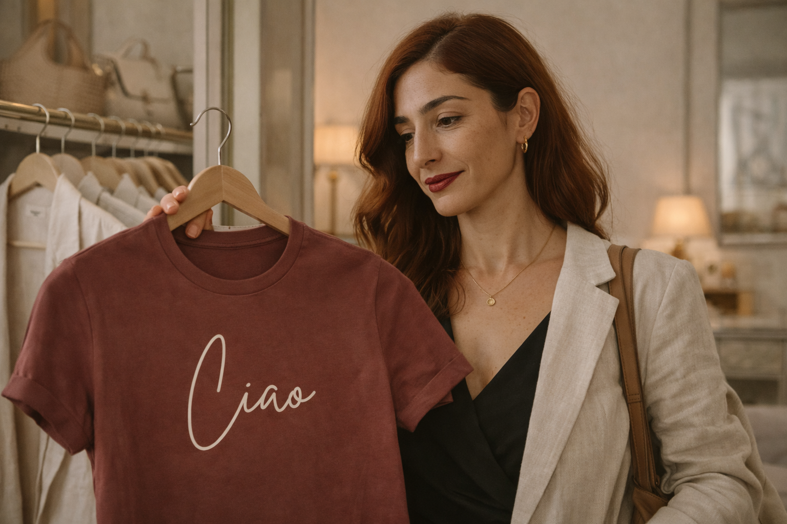 "Ciao" Script Italian Luxury Tee Shirt