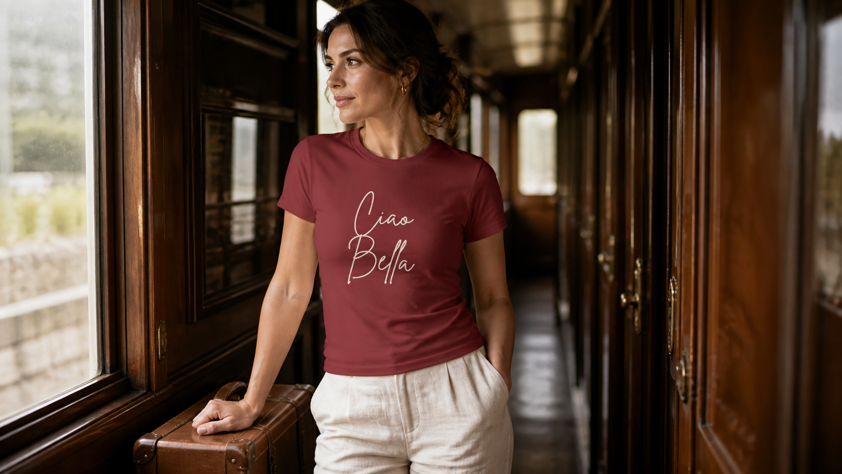 "Ciao Bella" Script Italian Luxury Tee