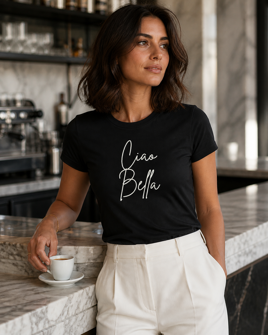 "Ciao Bella" Script Italian Luxury Tee