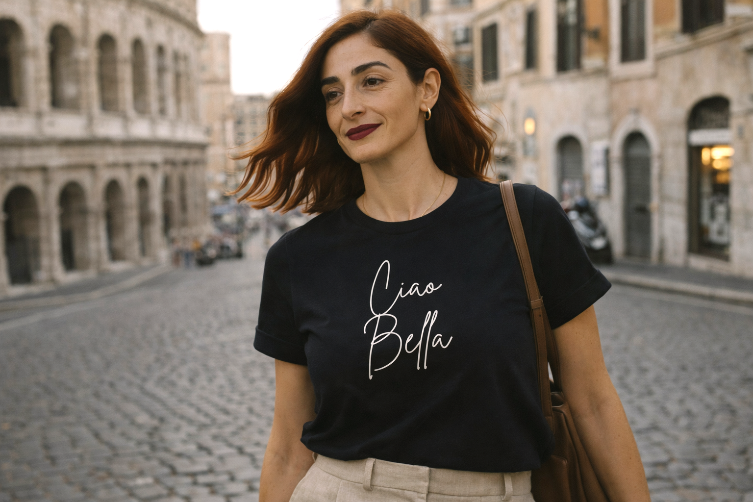"Ciao Bella" Script Italian Luxury Tee