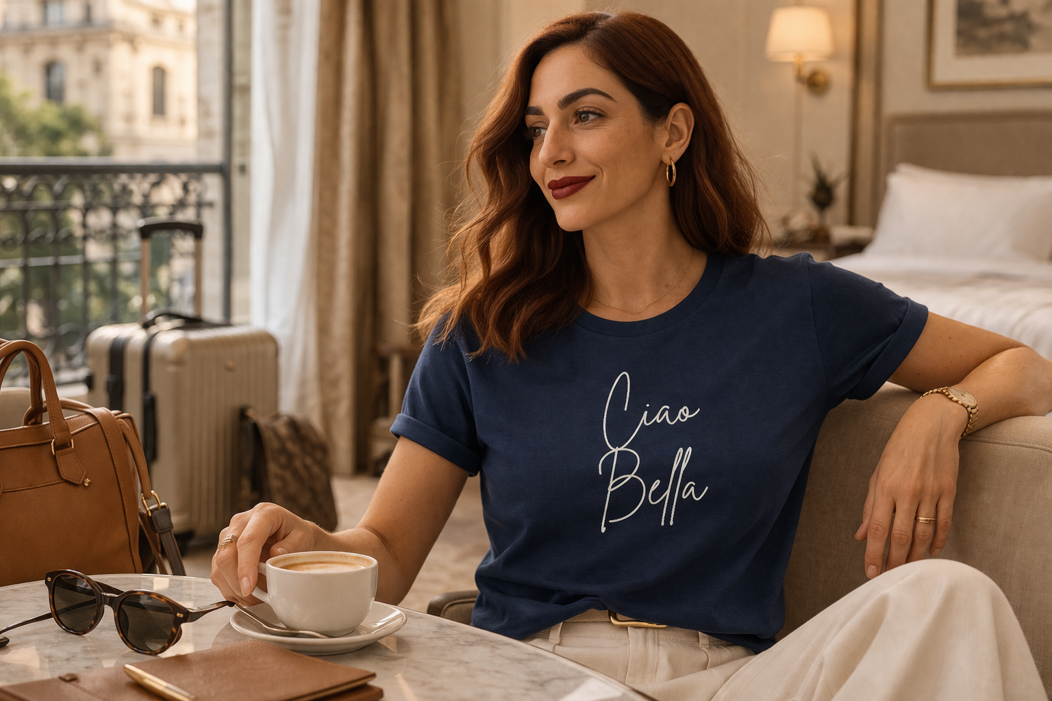 "Ciao Bella" Script Italian Luxury Tee