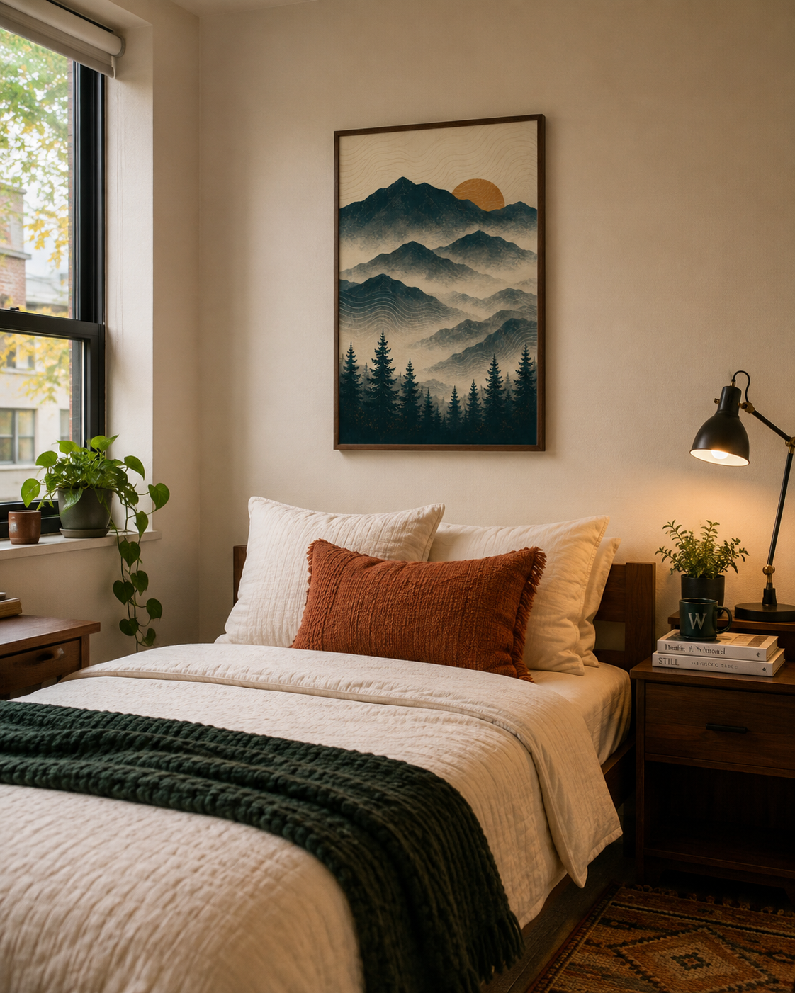 Sunset Mountain Boho Art Print