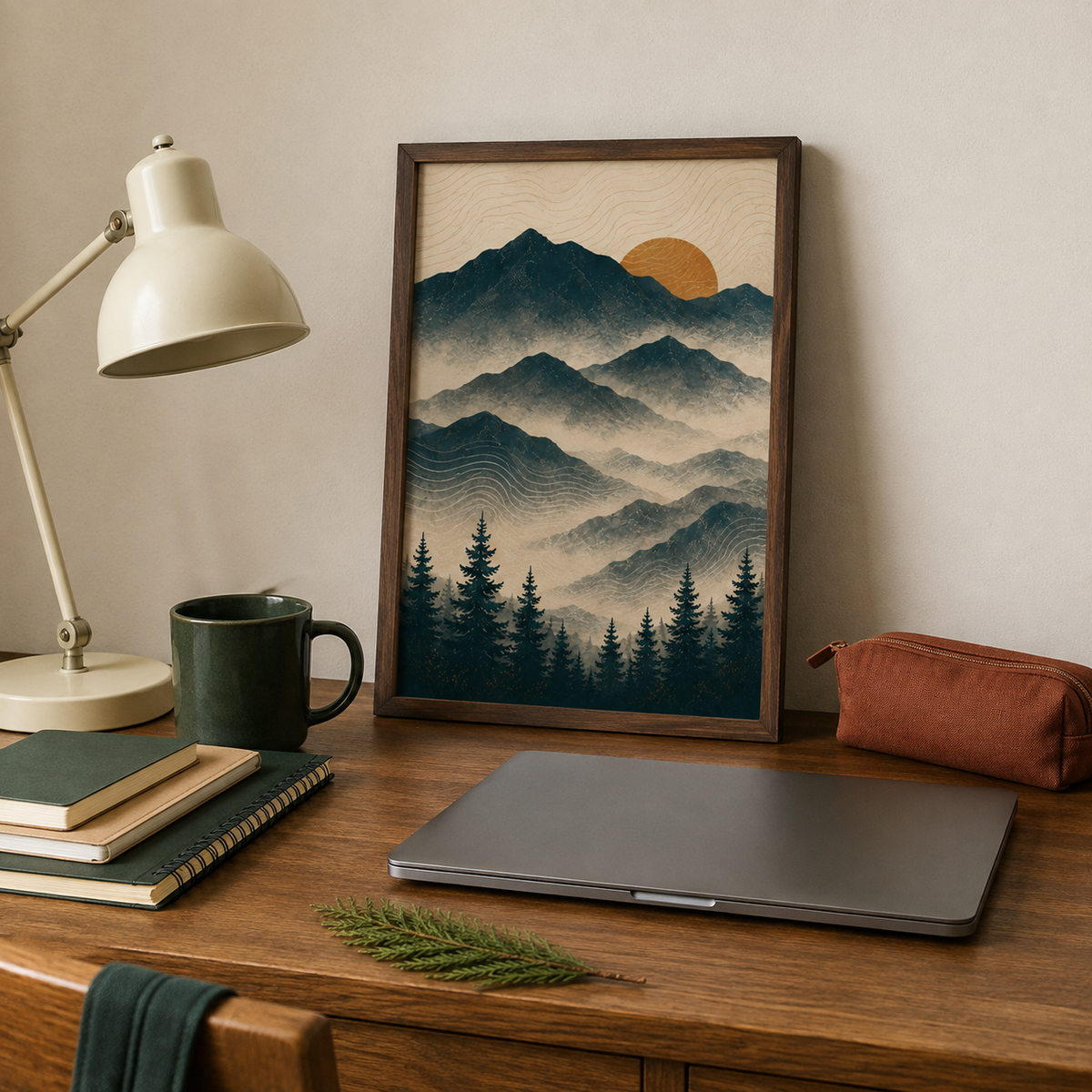 Sunset Mountain Boho Art Print