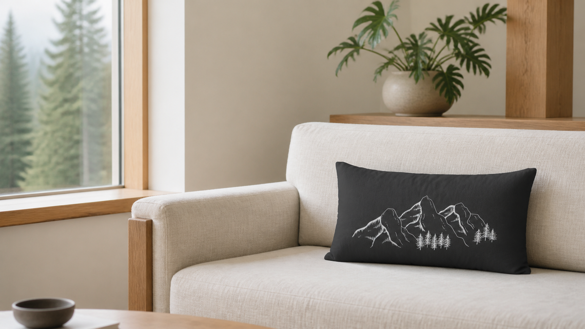 Grey Mountain Lumbar Pillow