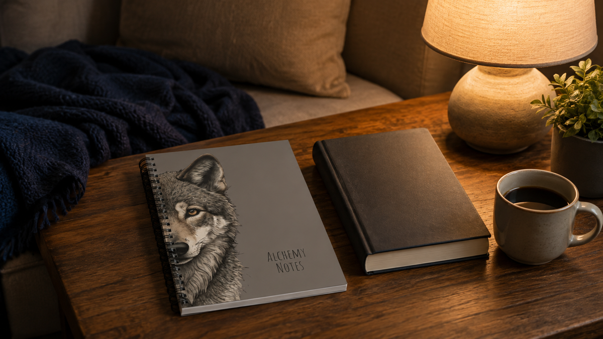 Personalized Grey Wolf Journal