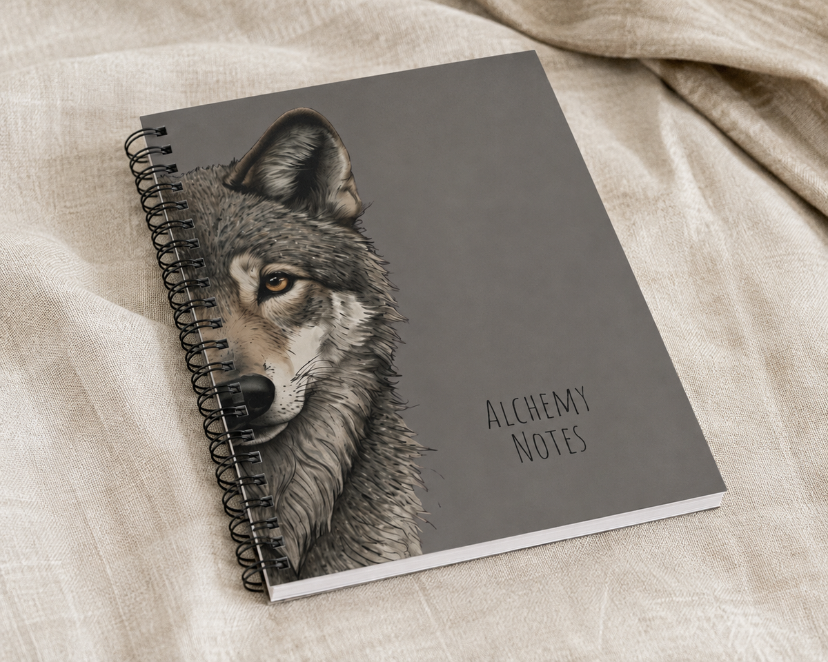 Personalized Grey Wolf Journal