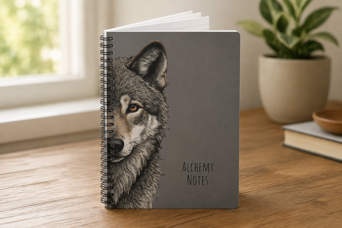 Personalized Grey Wolf Journal